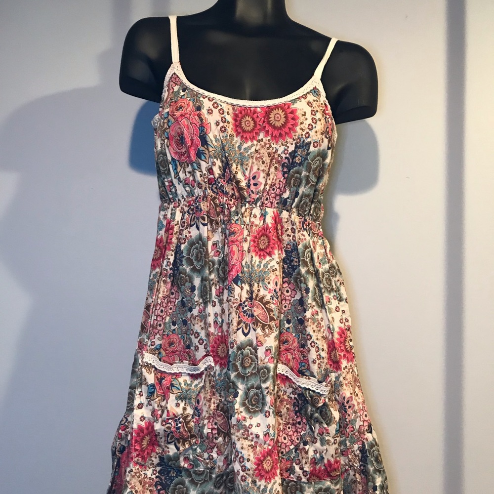 Maurices Strapless Summer Floral Cotton Dress
